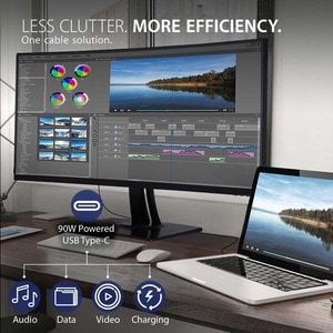 ViewSonic ColorPro VP3881a 38 Zoll Class UW-QHD+ Gekrümmter Bildschirm LED-Monitor - 21:9 Format - 95,3 cm (37,5 Zoll) Vie