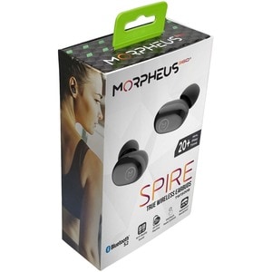 Morpheus 360 Spire True Wireless Earbuds - Bluetooth In-Ear Headphones with Microphone - TW1500B - HiFi Stereo - 20 Hour P