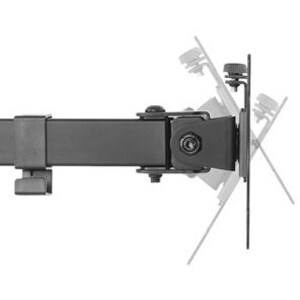 Neomounts Desk Mount for Monitor - Black - Height Adjustable - 3 Display(s) Supported - 33 cm to 68.6 cm (27") Screen Supp