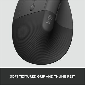 Logitech Lift for Business Left, Vertical Ergonomic Mouse - Left-handed, Wireless, Bluetooth or Secured Logi Bolt USB, Qui