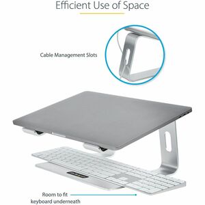 StarTech.com LAPTOP-STAND-SILVER. Produkttyp: Laptop-Ständer, Produktfarbe: Silber, Materialien: Aluminium. Breite: 223 mm