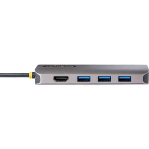 StarTech.com USB C Multiport Adapter, 4K 60Hz HDMI HDR10 Video, 3 Port 5Gbps USB-A Hub, 100W PD Pass-Through, GbE, SD/Micr