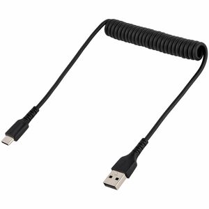 StarTech.com Cable de 50cm de Carga USB A a USB C, Cable USB Tipo C en Espiral de Carga Rápida, Cable USB 2.0 A a USBC Neg