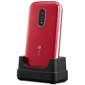 Doro 6820 128 MB Feature Phone - 0,7 cm (0,3 Zoll) Flexibler faltbarer Bildschirm QVGA 320 x 240 - 64 MB RAM - 4G - Rot - 
