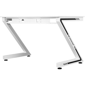 AKRACING Sierra Gaming Desk - Powder Coated Rectangle Top - Z-shaped Base - White