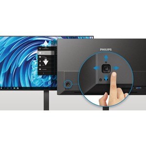 Philips 24" Class Webcam Full HD Monitor LCD - 16:9 - preto texturizado - 60,5 cm (23,8") Viewable - Tecnologia IPS (In-pl