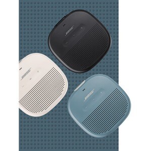 Bose SoundLink Micro Portable Bluetooth Speaker System - Google Assistant, Siri Supported - Stone Blue - Battery Rechargea