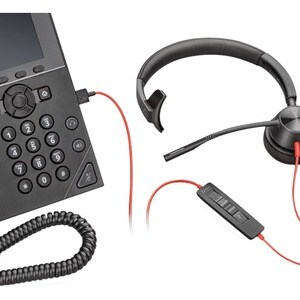 POLY HEADSET BLACKWIRE 3315 STEREO, BW3315, USB-A, 3.5MM