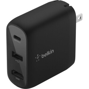 Belkin 45W PD Charger Compatible with Compact Docking Station for Travel with PD Charging, HDMI Adapter for 4K USB-C - 46.