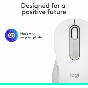 Logitech Signature M650 L Full Size Wireless Mouse - For Large Sized Hands, 2-Year Battery, Silent Clicks, Off-white - Opt