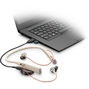 Plantronics Voyager 无线 耳塞, 颈后 立体声 耳机 - 沙色 - 双声道 - 入耳式 - 3000 cm - 蓝牙 - 20 Hz 到 20 kHz - 降噪