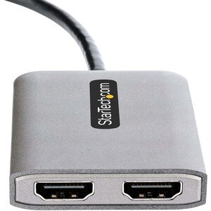DP to Dual HDMI MST HUB, Dual HDMI 4K 60Hz, 2 Port DisplayPort Multi Monitor Adapter with 1ft/30cm Cable, DP 1.4 | DSC | H
