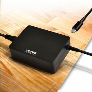 Port Connect 90 W AC Adapter - 1 Pack - Universal Adapter - For PC, MAC, Tablet PC, Smartphone, Notebook, MacBook - 120 V 