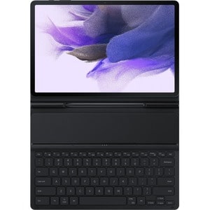 Samsung Book Cover Keyboard/Cover Case (Book Fold) for 31.5 cm (12.4") Samsung Galaxy Tab S7+ Tablet - Black - Bacterial R