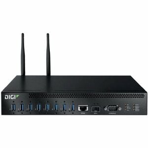 Digi AnywhereUSB 8 Plus USB/Ethernet Combo Hub - Desktop, Monitor - Desktop/Rack Mountable - 8 USB Port(s) - 1 Network (RJ