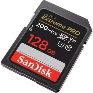 SanDisk Extreme PRO 128 GB Class 10/UHS-I (U3) V30 SDXC - 200 MB/s Read - 90 MB/s Write - Lifetime Warranty