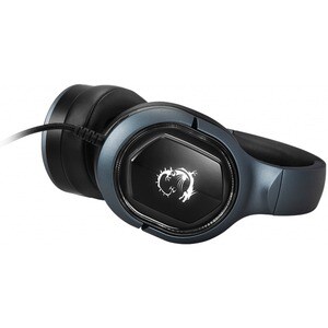 MSI Immerse GH50 Wired Over-the-head Stereo Gaming Headset - Black - Binaural - Circumaural - 32 Ohm - 20 Hz to 20 kHz - 2