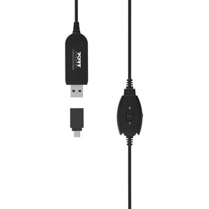 Port Comfort Wired Over-the-head Stereo Headset - Binaural - Supra-aural - 32 Ohm - 20 Hz to 20 kHz - 180 cm Cable - Omni-