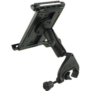 RAM Mounts Tab-Tite Yoke Clamp Mount for iPad mini Series + More - 9.6" Height x 5.3" Width x 0.6" Depth - Aluminum, High 