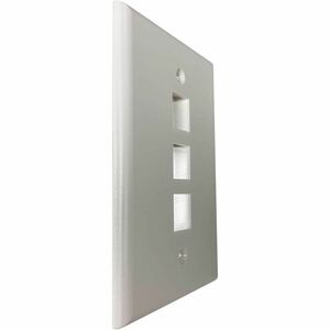 Eaton Tripp Lite Series Safe-IT 3-Port Single-Gang Keystone Wall Plate, Antibacterial, Ivory Matte, TAA - 3 x Total Number