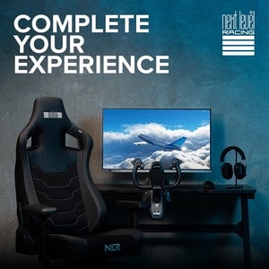 Next Level Racing Elite Gaming Chair Black Leather & Suede Edition - For Game - Leather, Aluminum, Suede, PU Leather - Black