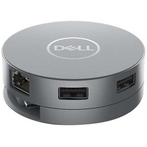 Dell DA305 USB-C Mobile Adapter - 4K - 3840 x 2160, 3840 x 2160 - 3 x USB Type-A Ports - USB Type-A - USB Type-C - 1 x RJ-