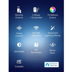 Tapo L900-10 Dekoratives Licht - LED Glühbirne für Room, Gaming-Zimmer, Theater, Home - Alexa, Google Assistant, Apple Hom