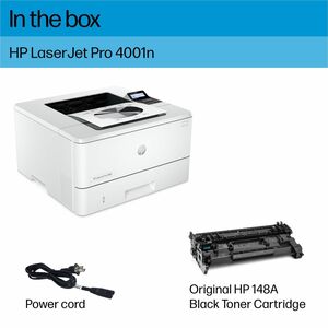 HP LaserJet Pro 4001 4001n Desktop Laser Printer - Monochrome - 63 ppm Mono - 4800 x 600 dpi Print - Manual Duplex Print -