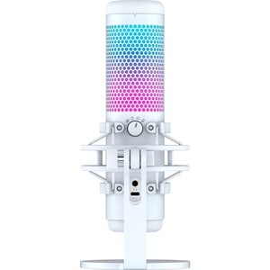 HyperX QuadCast S Wired Condenser Microphone for Live Streaming, Broadcasting - White, Grey - Stereo - 20 Hz to 20 kHz -36