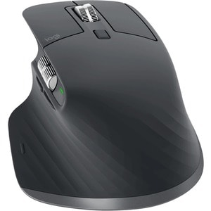 Logitech MX MASTER 3S Mouse - Bluetooth/Radio Frequency - USB - Darkfield - 7 Button(s) - Graphite - 1 - Wireless - 2.40 G