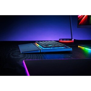 Razer Ornata V3 - US Low-profile Mecha-membrane RGB Keyboard - Cable Connectivity - RGB LED - Volume Down, Play/Pause, Bri