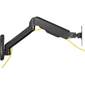 Digitus Wall Mount for Monitor, Flat Panel Display, Curved Screen Display, LCD Display - Matte Black - Height Adjustable -