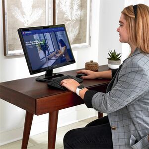 Verbatim Silent Wireless Compact Keyboard and Mouse - Wireless RF 2.40 GHz Keyboard - Wireless RF Mouse - Blue LED - 1600 