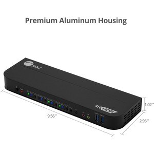 SIIG 4x1 HDMI 4K HDR KVM USB 3.0 Switch with Remote Control - Allows you to control 4 HDMI 4K computers using one keyboard
