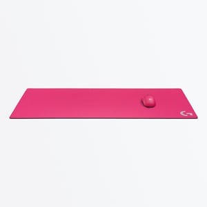 Logitech G G840 XL Gaming Mouse Pad - Surface Texture - 15.75" Height x 35.43" Width - Pink - Rubber, Cloth - Extra Large