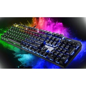 MSI VIGOR GK50 ELITE Gaming Keyboard - Cable Connectivity - USB 2.0 Interface - RGB LED - Mechanical Keyswitch Volume Cont