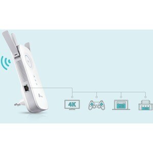 TP-Link RE455 IEEE 802.11ac 1.71 Gbit/s Wireless Range Extender - 2.40 GHz, 5 GHz - 3 x External Antenna(s) - MIMO Technol