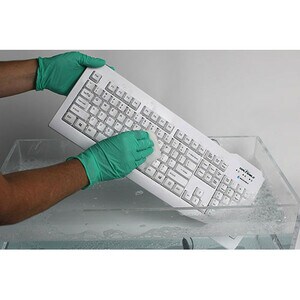 Seal Clean Keyboard w/ Key Locking Function - Dishwasher Safe - ANSI / QWERTY / US-ENGLISH / 6' USB Cable / White - CE / c