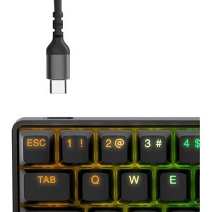 SteelSeries Apex Pro Mini Gaming Keyboard - Cable Connectivity - USB Type C Interface - RGB LED - English (US) - Xbox, Pla
