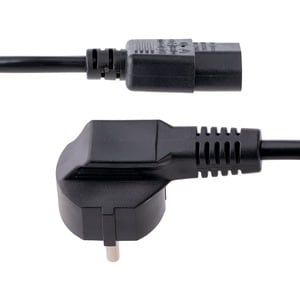 StarTech.com 1m (3ft) Computer Power Cord, 18AWG, EU Schuko to C13 Power Cord, 10A 250V, Black Replacement AC Cord, TV/Mon