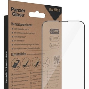 PanzerGlass Tempered Glass, Polyethylene Terephthalate (PET) Screen Protector - Transparent - 1 - For LCD iPhone 13, iPhon