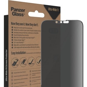 PanzerGlass Glass Privacy Screen Filter - Crystal Clear - For 17 cm (6.7") LCD iPhone 13 Pro Max, iPhone 14 Plus - Bump Re