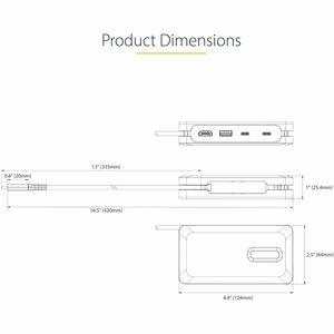 StarTech.com USB-C Multiport Adapter, 4K 60Hz HDMI (HDR), USB 3.2 Gen 2 10Gbps Hub (2xUSB-C/1xUSB-A), 100W PD Pass-Through