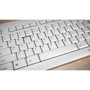 CHERRY STREAM Keyboard - Cable Connectivity - USB Interface - English (UK) - Scissors Keyswitch - 10 Hot Key(s) - Volume D