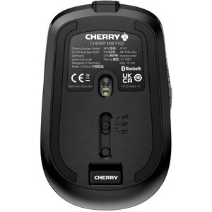 CHERRY MW 9100 Mouse - Bluetooth/Radio Frequency - USB - 6 Button(s) - Black - 1 - Wireless - 2.48 GHz - Rechargeable - 24