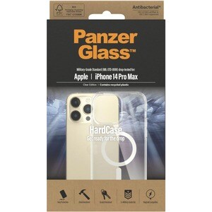 PanzerGlass HardCase Case for Apple iPhone 14 Pro Max Smartphone - Clear - Bacterial Resistant, Bump Resistant, Drop Resis