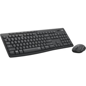 Logitech MK295 Silent Wireless Combo - USB Wireless Wi-Fi - Graphite - USB Wireless Wi-Fi Mouse - Graphite - AA, AAA - Com
