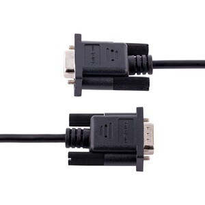 Câble Série RS232 Null Modem 3m, Cordon Série DB9 M/F Croisé avec Blindage Al-Mylar, Port série COM, Compatible Appareils 