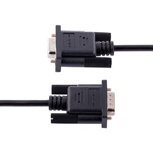 StarTech.com 3m RS232 Serial Null Modem Cable, Crossover Serial Cable w/Al-Mylar Shielding, DB9 Serial COM Port Cable Fema