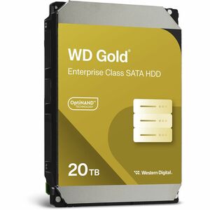 Disque dur WD Gold WD202KRYZ - 3.5" Interne - 20 To - Enregistrement magnétique conventionnel (CMR) Methode - SATA (SATA/6